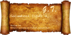 Galambosi Tibád névjegykártya